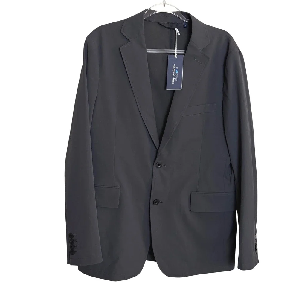 NEW Vineyard Vines OTG Lightweight On-The-Go Blazer Dark Night Grey 38R Travel